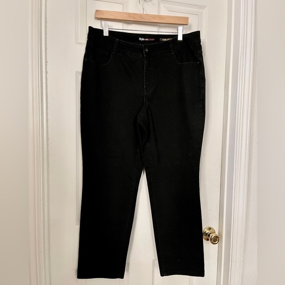 Style & Co Ankle Black Tummy Slimming Jeans - Picture 7 of 8